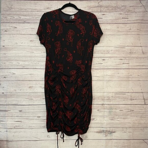Divided by H&M Black Red Tiger Dress XL - Picture 1 of 7